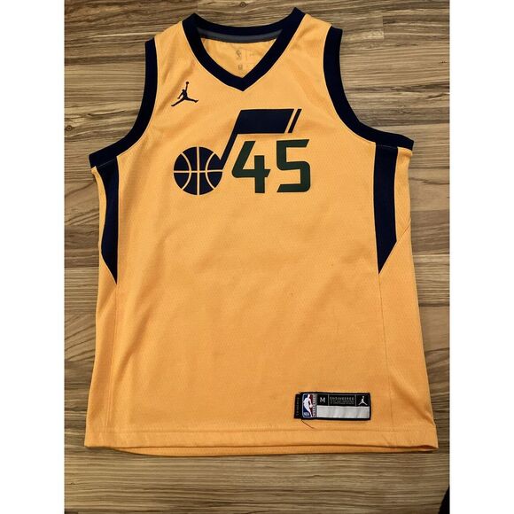 Utah Jazz Donovan Mitchell Jordan Brand Gold Jersey Youth M - Picture 3 of 8